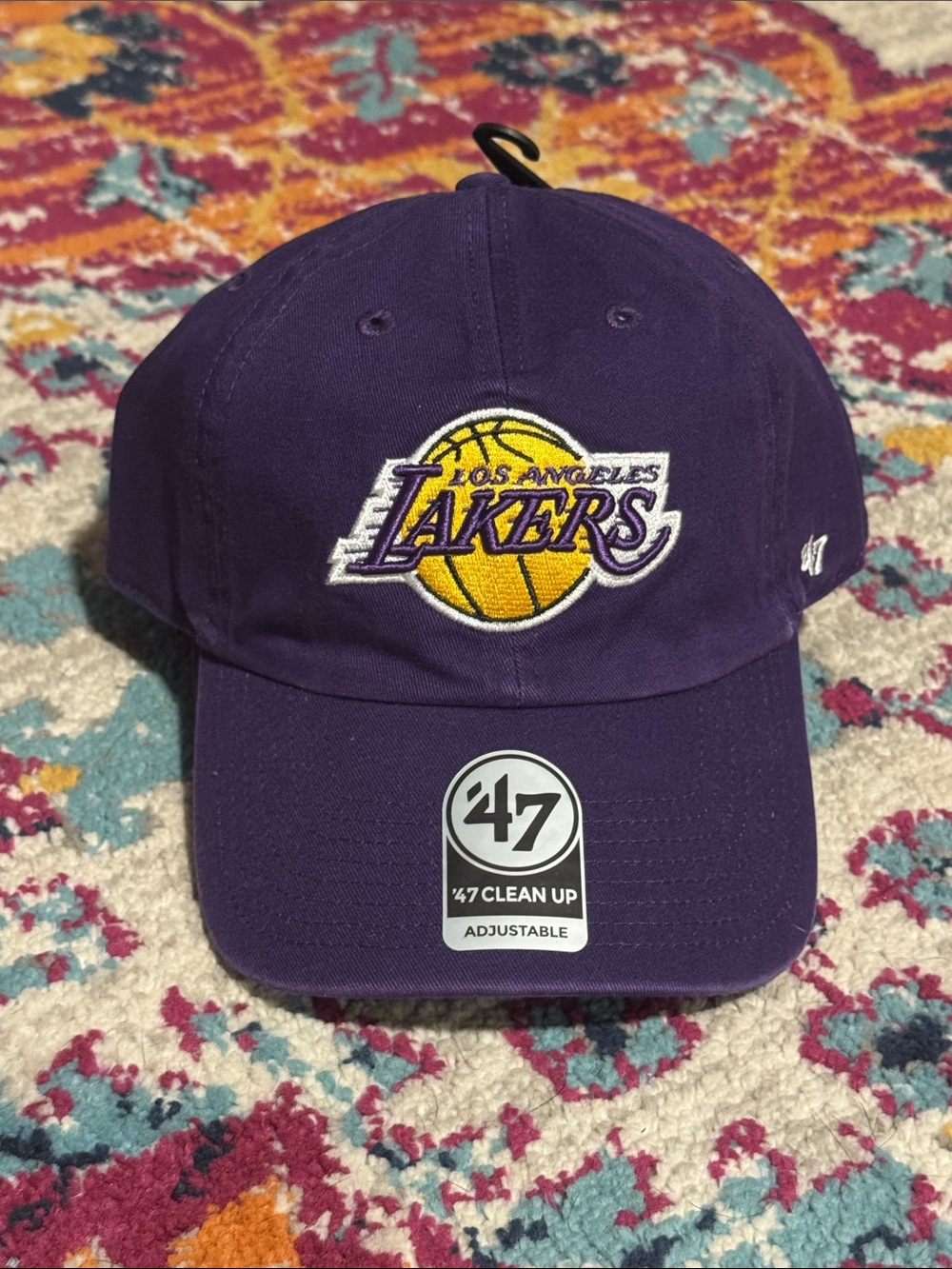 47 Los Angeles Lakers Purple and Yellow Baseball Cap